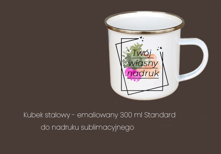 kubek stalowy emaliowany