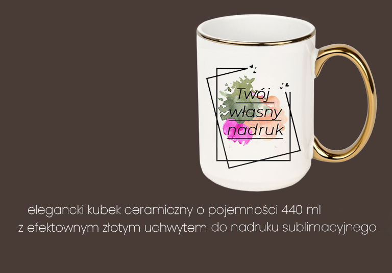 kubek ze złotym